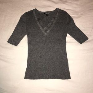 Gray Cross Front Shirt from Express